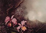 Famous Mountain Paintings - Two Orchids in a Mountain Landscape